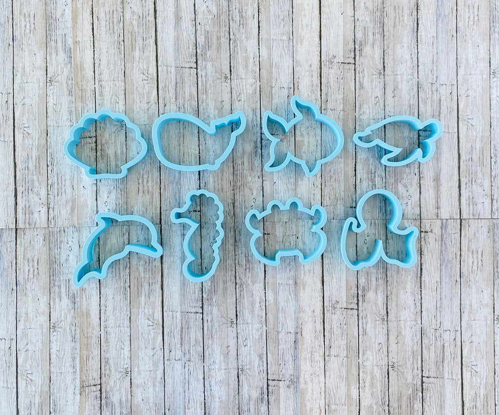 Ocean Cookie Cutters, seashell cutter, sea horse cutter, whale cutter, dolphin cutter, crab cutter, fish cutter, turtle cutter, octopus