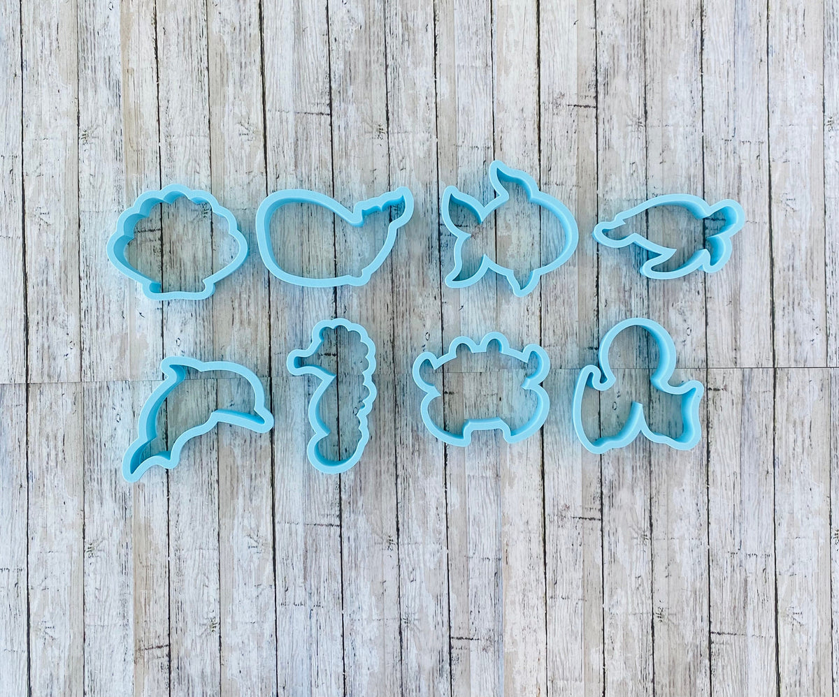 Ocean Cookie Cutters, seashell cutter, sea horse cutter, whale cutter, dolphin cutter, crab cutter, fish cutter, turtle cutter, octopus