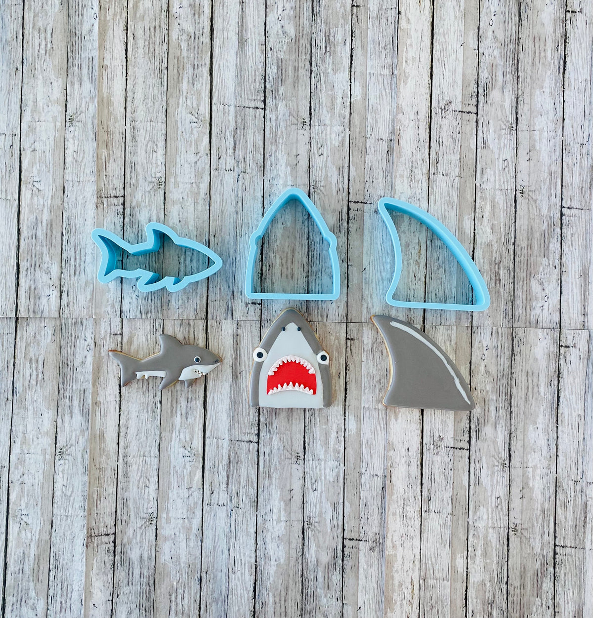 Shark Cookie Cutters, shark head cutter, shark fin cutter, ocean cutter, sea cutter, animal cutter