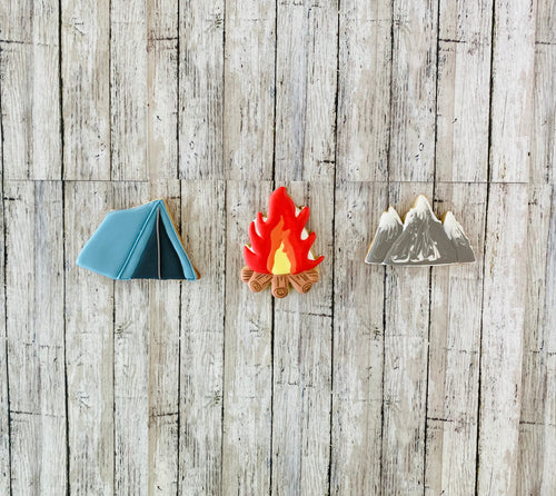 Camping Cookie Cutters, tent cutter, fire  cutter, bone fire cutter, outdoor cutter, wilderness cutter, boy cutter