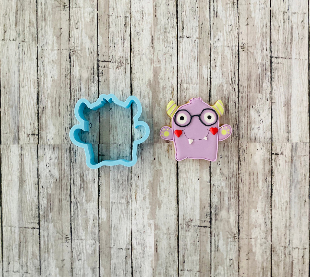 Monster 2 Cookie Cutter, Animal cutter, valentines cutter, party cutter, kid cutter