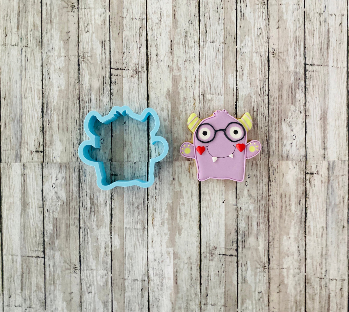 Monster 2 Cookie Cutter, Animal cutter, valentines cutter, party cutter, kid cutter
