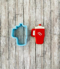 Tumbler Cookie Cutter, drink cutter, to go cup cutter, drink with straw cutter
