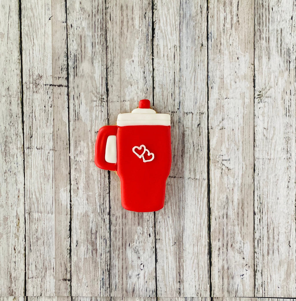 Tumbler Cookie Cutter, drink cutter, to go cup cutter, drink with straw cutter
