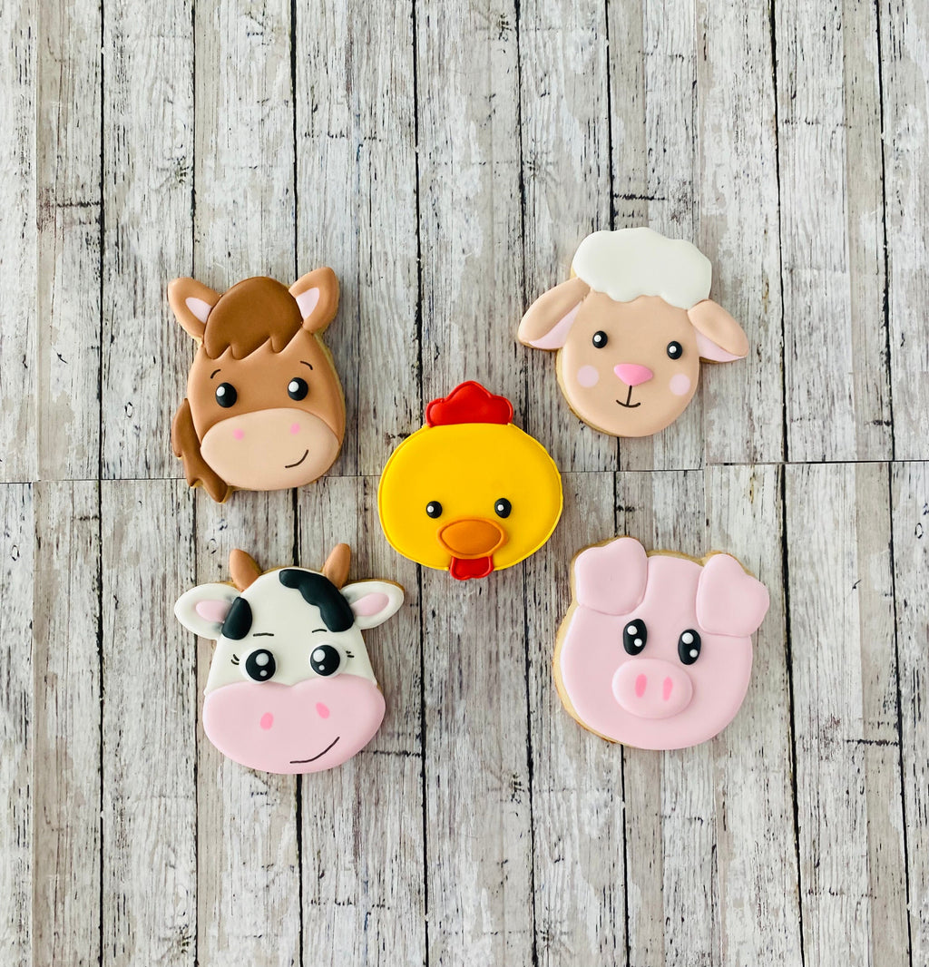 Farm Animal Head Cookie Cutter, Cow cutter, chicken cutter, horse cutter, pig cutter, sheep cutter
