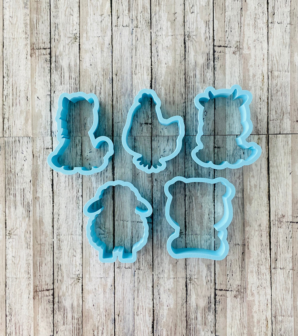 Farm Animal Cookie Cutter, Cow cutter, chicken cutter, horse cutter, pig cutter, sheep cutter