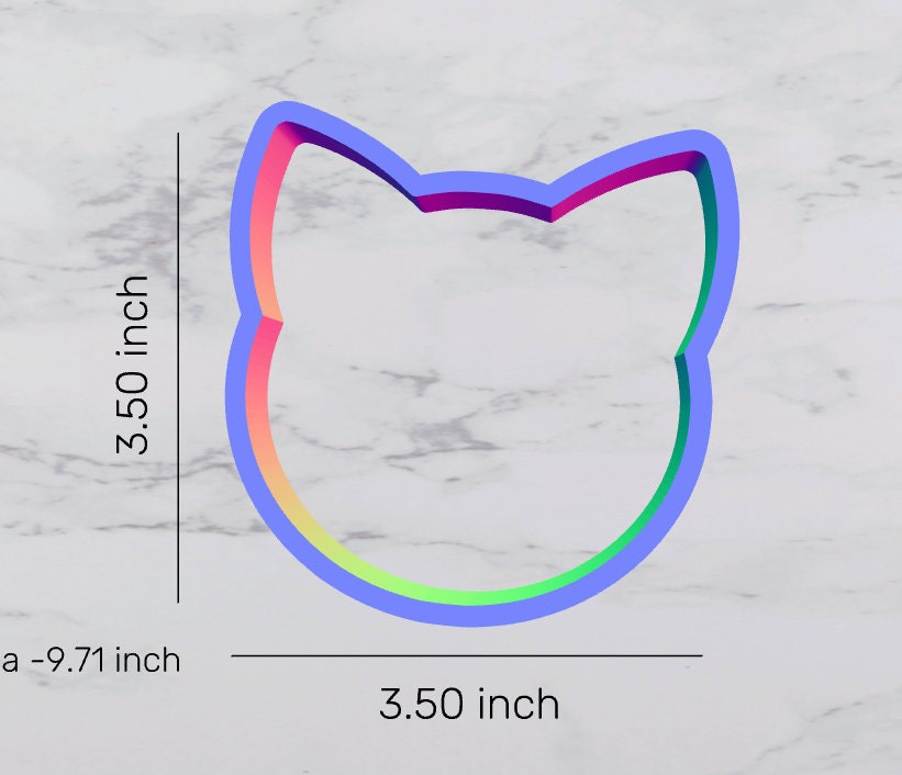 Cat Head Cookie Cutter, animal cutter, meow cutter, pet cutter