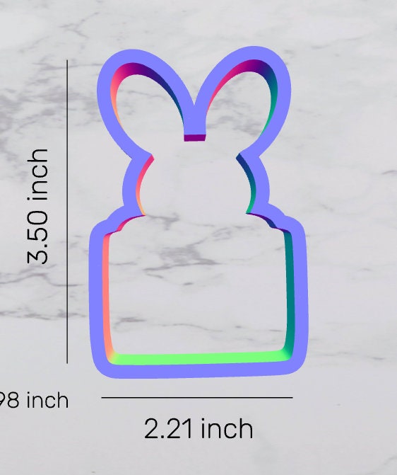 Bunny with Sign Cookie Cutter, bunny plaque cutter, Easter cutter, animal cutter, rabbit cutter, holiday cutter