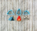 Camping Cookie Cutters, tent cutter, fire  cutter, bone fire cutter, outdoor cutter, wilderness cutter, boy cutter