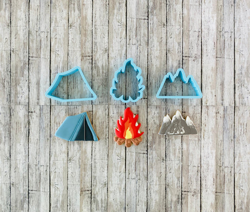 Camping Cookie Cutters, tent cutter, fire  cutter, bone fire cutter, outdoor cutter, wilderness cutter, boy cutter