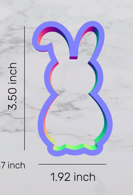 Bunny 2 Cookie Cutter, Easter cutter, Easter bunny cutter, animal cutter, rabbit cutter, holiday cutter