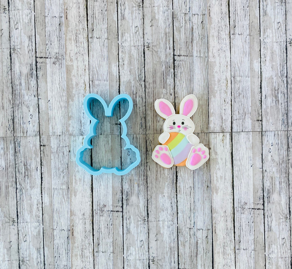 Bunny with Egg Cookie Cutter, Easter cutter, Easter bunny cutter, animal cutter, rabbit cutter, holiday cutter