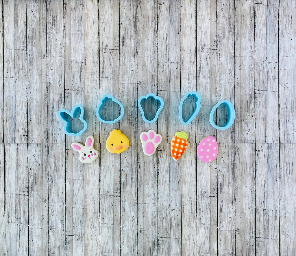 Easter Minis Cookie Cutters, Easter cutter, egg cutter, animal cutter, carrot cutter, chick cutter, bunny foot cutter, bunny head cutter