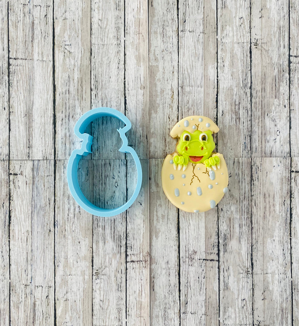 Hatched Dino Egg 2 Cookie Cutter, animal cutter, birthday cutter, character cutter, dinosaur cutter