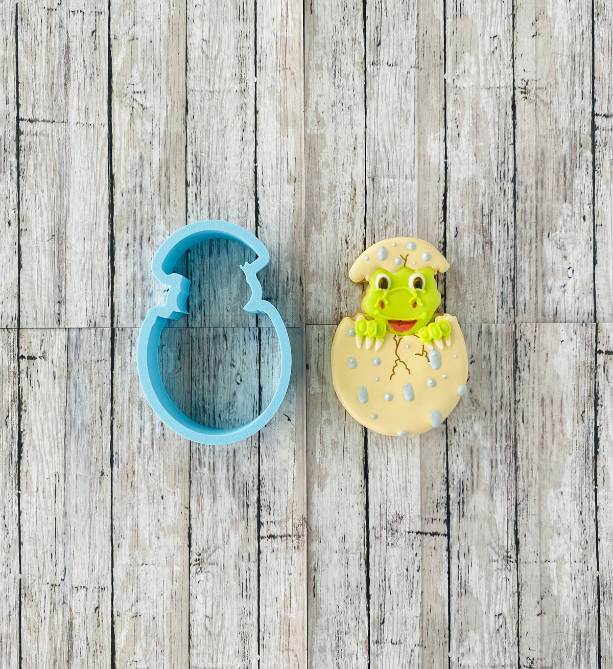 Hatched Dino Egg 2 Cookie Cutter, animal cutter, birthday cutter, character cutter, dinosaur cutter