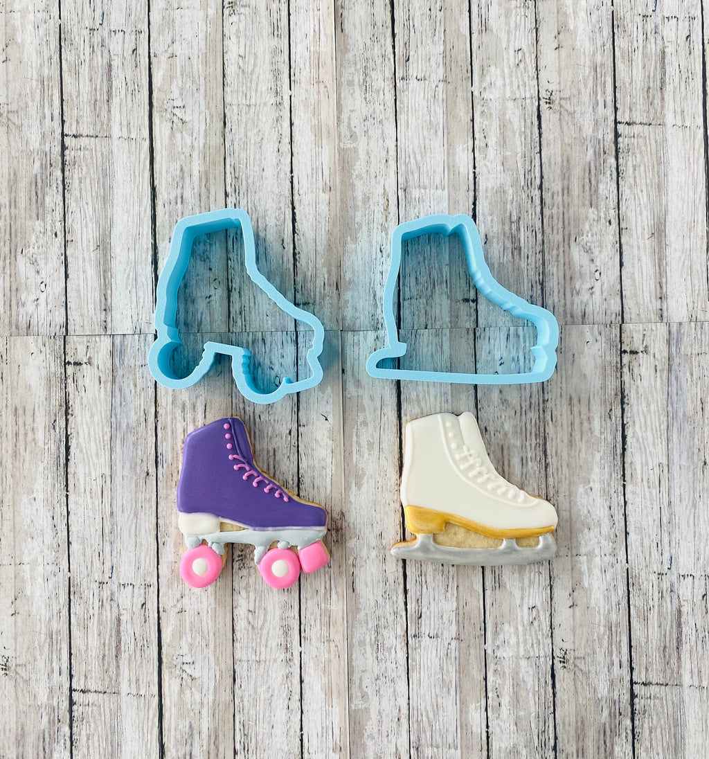 Skate Cookie Cutters, ice skate cutter, girl cutter, roller skate cutter, 80s cutter, Olympic cutter