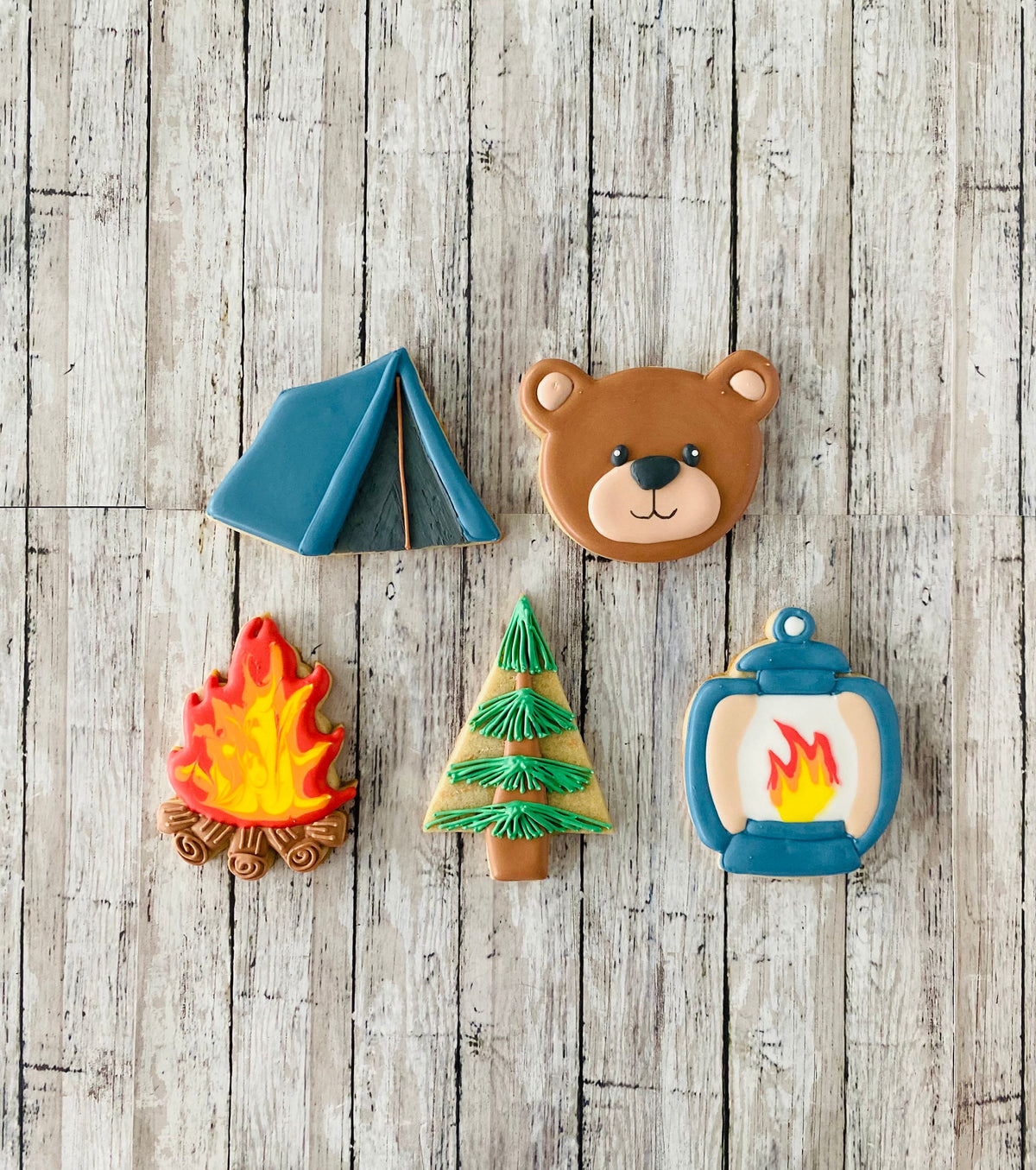 Camping 5 Cookie Cutters, tent cutter, fire cutter, beer cutter, lantern cutter, outdoor cutter
