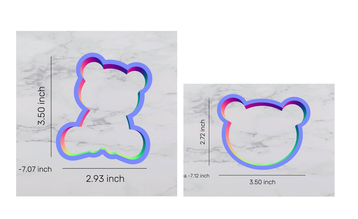 Teddy Bear Cookie Cutter, bear cutter, brown bear cutter, baby shower cutter, baby boy bear cutter, animal cutter, bear head cutter