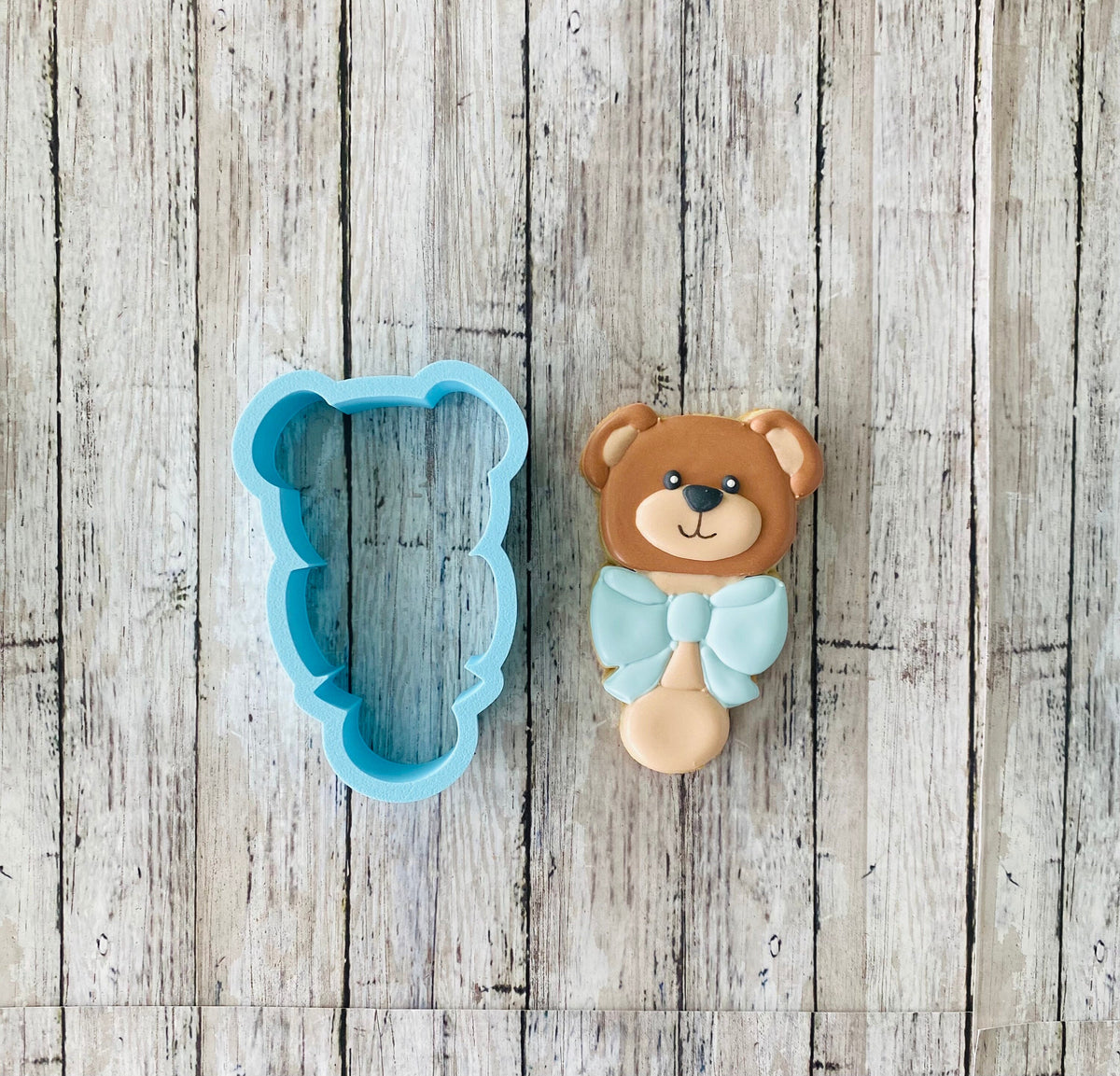 Bear Baby Shower Cookie Cutter, bear cutter, baby shower cutter, bear balloon cutter, bear rattle cutter, baby bib cutter, onesie cutter