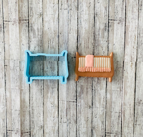 Baby Crib 1 Cookie Cutter, baby bed cutter, crib cutter, baby shower cutter, baby cutter