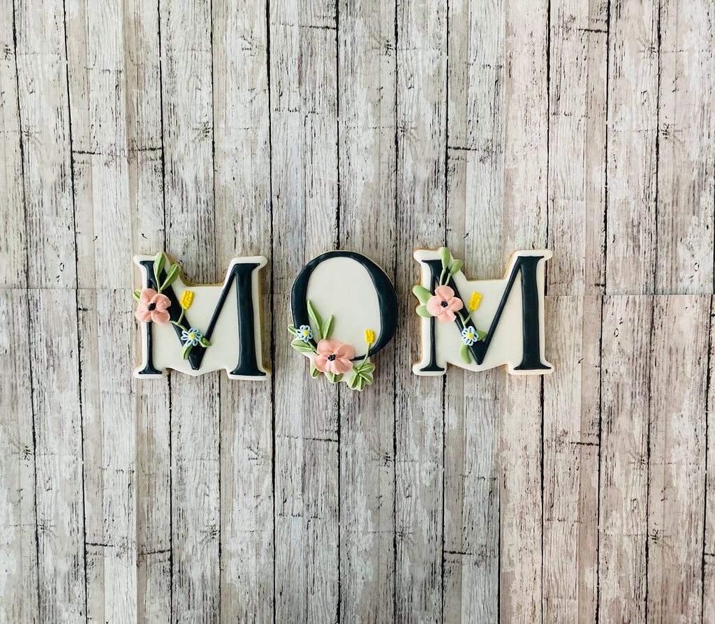 Mom Cookie Cutter, Flower Cutter, Floral Cutter, leaves cutter, Mother's Day cutter