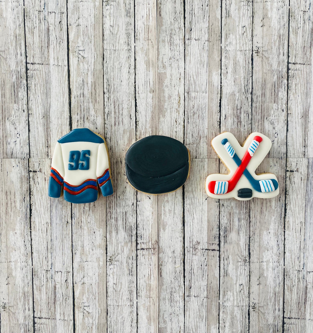 Hockey Cookie Cutter, jersey cutter, puck cutter, hockey sticks cutter, sports cutter, ice cutter