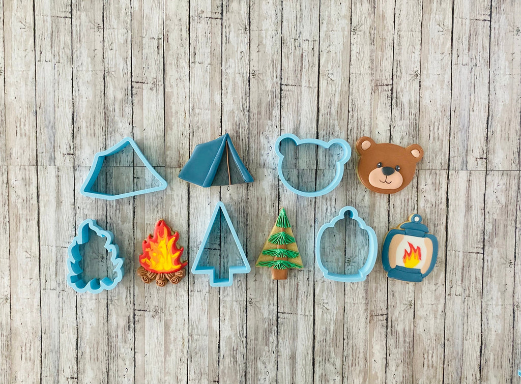 Camping 5 Cookie Cutters, tent cutter, fire cutter, beer cutter, lantern cutter, outdoor cutter