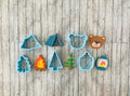 Camping 5 Cookie Cutters, tent cutter, fire cutter, beer cutter, lantern cutter, outdoor cutter