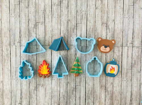 Camping 5 Cookie Cutters, tent cutter, fire cutter, beer cutter, lantern cutter, outdoor cutter
