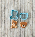 Teddy Bear Cookie Cutter, bear cutter, brown bear cutter, baby shower cutter, baby boy bear cutter, animal cutter, bear head cutter