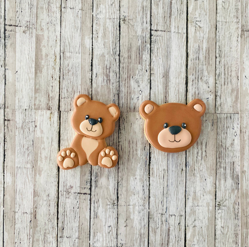 Teddy Bear Cookie Cutter, bear cutter, brown bear cutter, baby shower cutter, baby boy bear cutter, animal cutter, bear head cutter
