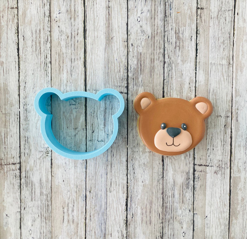 Bear Baby Shower Cookie Cutter, bear cutter, baby shower cutter, bear balloon cutter, bear rattle cutter, baby bib cutter, onesie cutter
