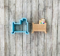 Baby Crib 2 Cookie Cutter, baby bed cutter, crib cutter, baby shower cutter, baby cutter