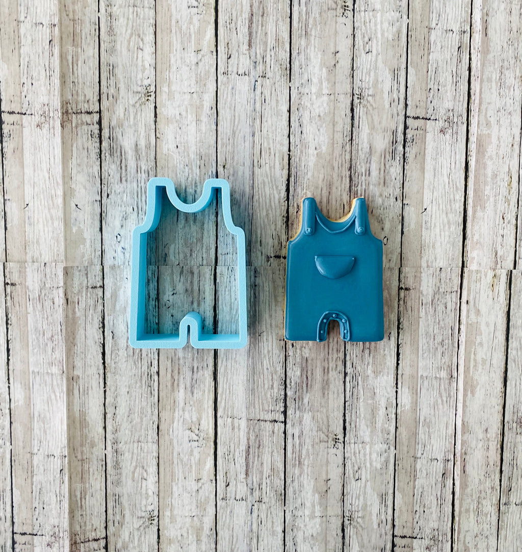 Overall Onesie Cookie Cutter, overalls cutter, baby cutter, baby shower cutter, clothes cutter, farm cutter