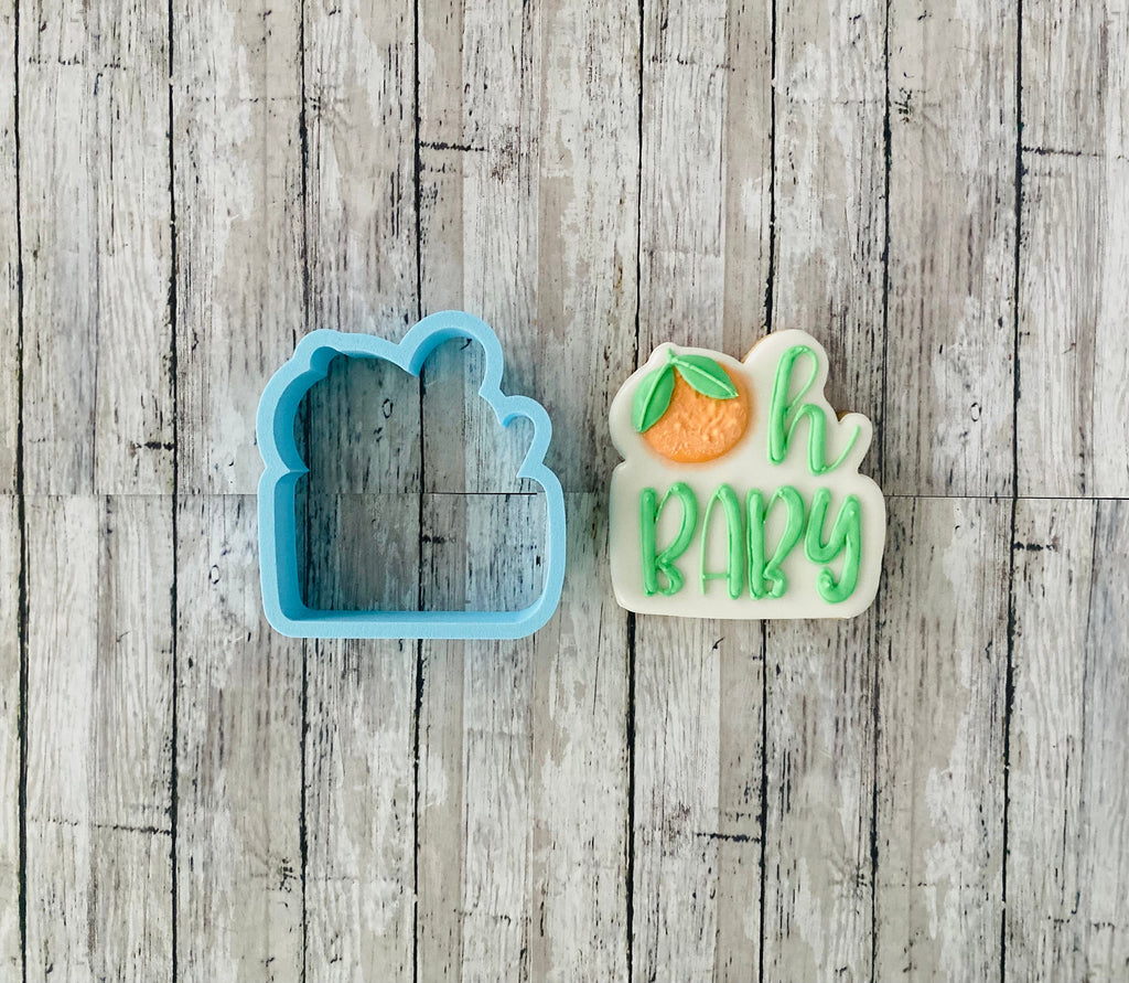 Oh Baby Word Cookie Cutter,  baby cutter, baby shower cutter, cutie theme cutter, citrus cutter
