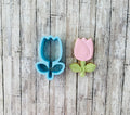 Tulip with Stem Cookie Cutter, Floral Cutter, Mother's Day Cutter, Nature Cutter, Flower Garden Cutter