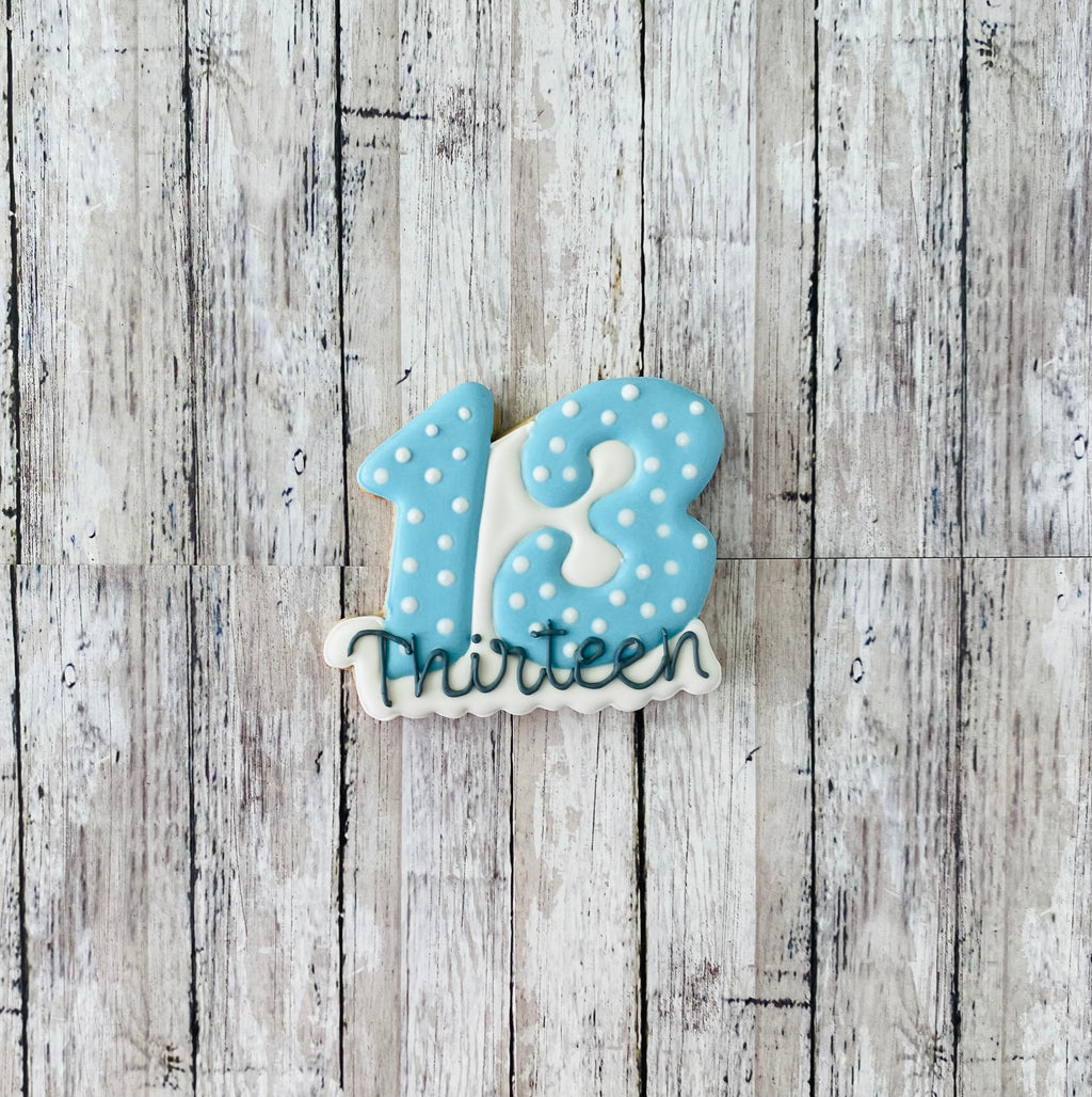 Thirteen Number Cookie cutters, birthday cutters, counting cutters