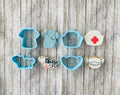 Nurse Cookie Cutter Set, scrub cutter, nurse hat cutter, mask cutter, doctor cutter