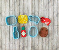 Crawfish Cookie Cutter Set, crawfish Cutter, corn Cutter, hot sauce Cutter, potato Cutter