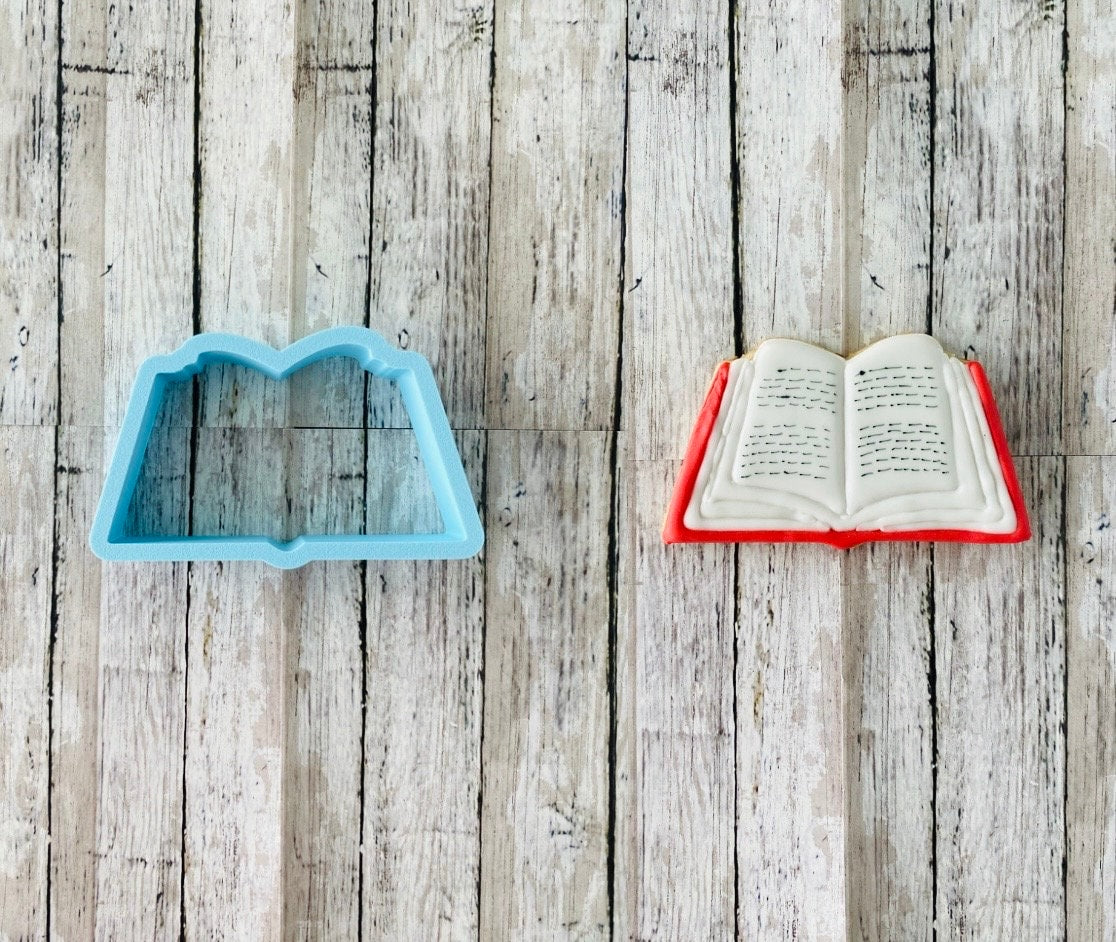 Open Book Cookie cutter, book cutter, back to school cutter, teacher cutter, reading cutter, school cutter, library cutter