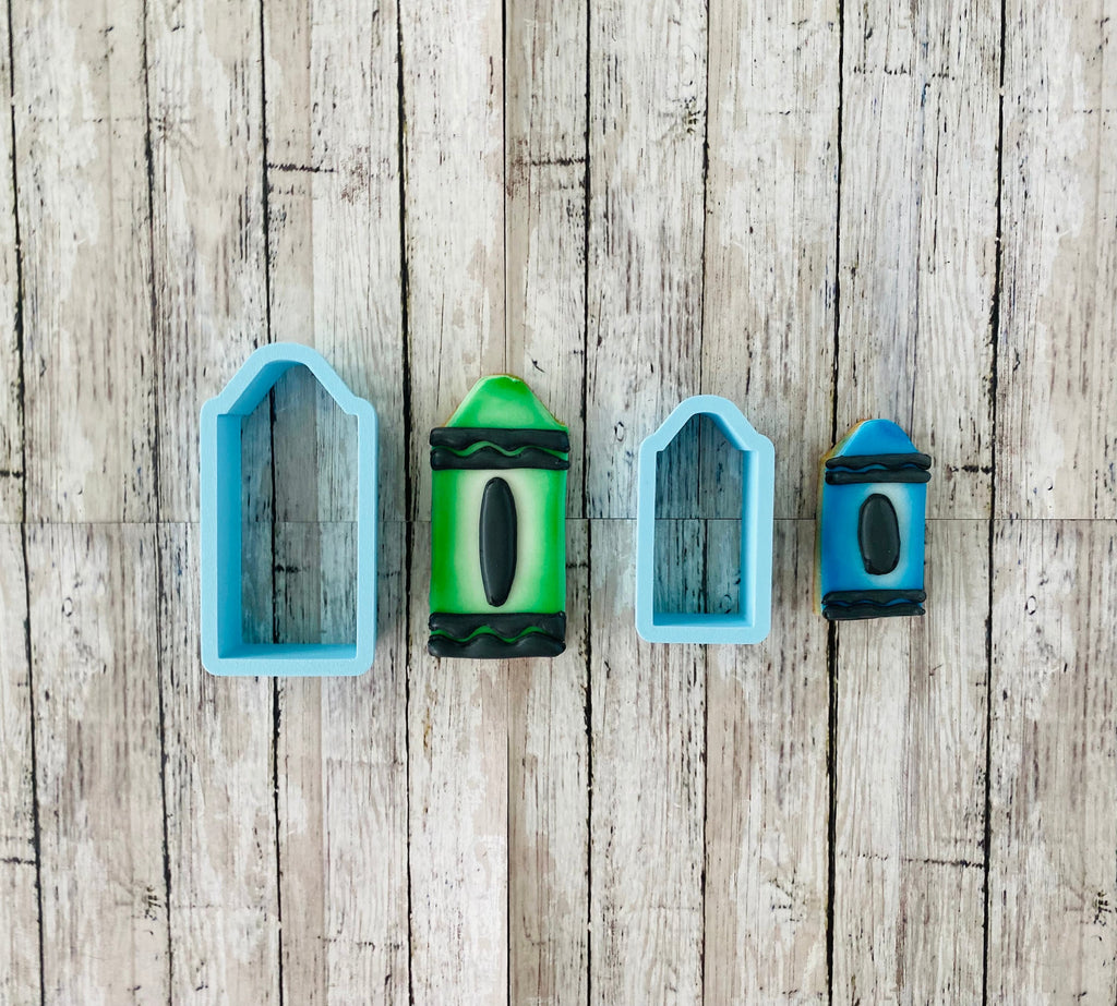 Fat Crayons Cookie cutter, back to school cutter, teacher cutter, colors cutter, school cutter