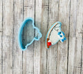 Fishing Pole Cookie Cutter, dad cutter, fishing rod cutter, Father's Day cutter