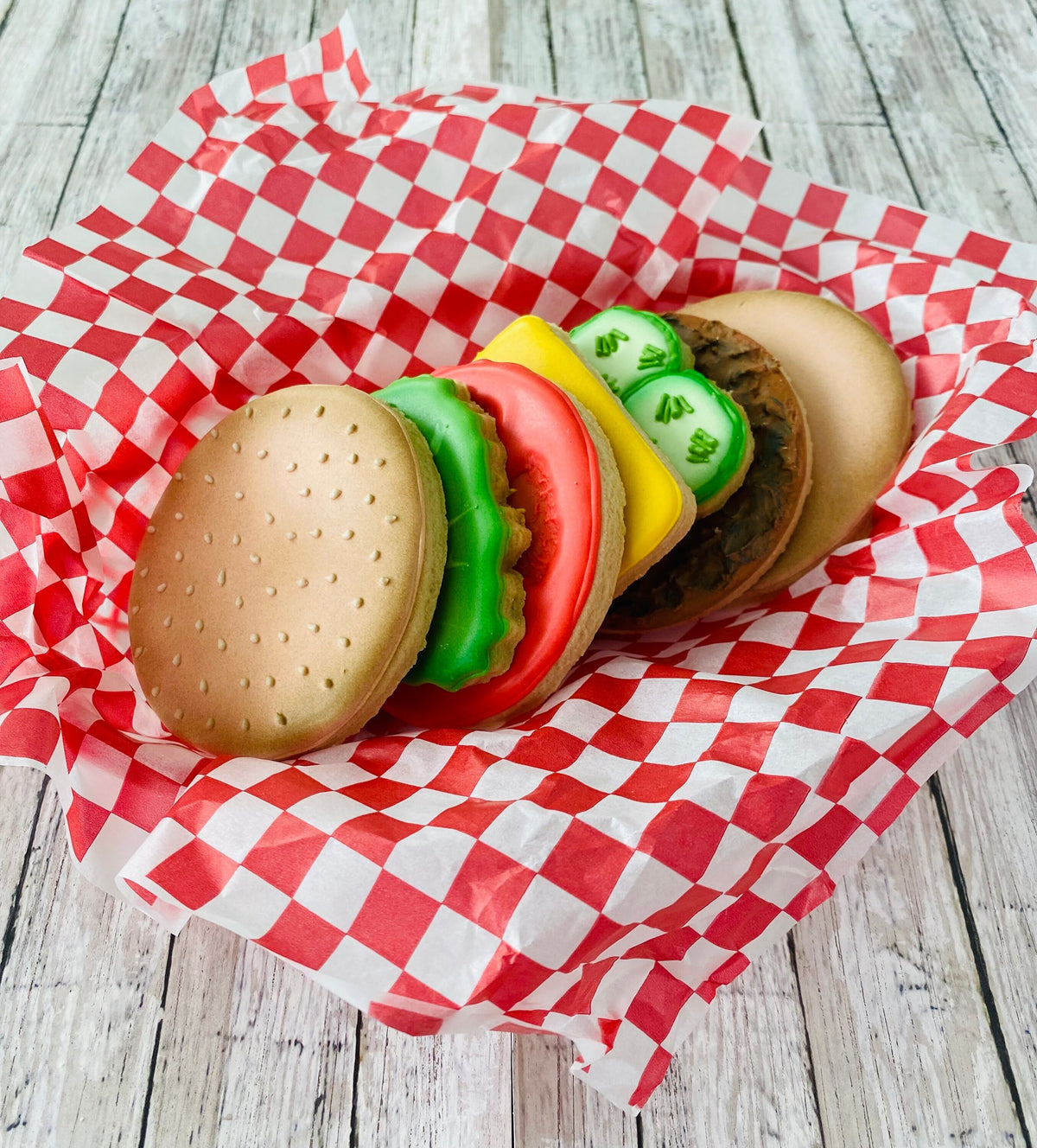 Stacked Hamburger Cookie Cutter, lettuce Cutter, cheese Cutter, fast food cutter, Father's Day cutter