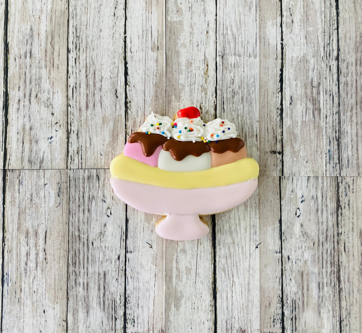 Banana Split Cookie Cutter, ice cream cutter, desert cutter, party cutter, summer cutter
