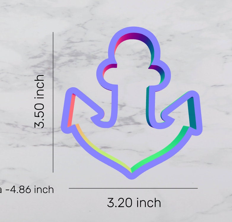 Anchor Cookie Cutter, boat cutter, ocean cutter, sea cutter, sailing cutter, pirate cutter
