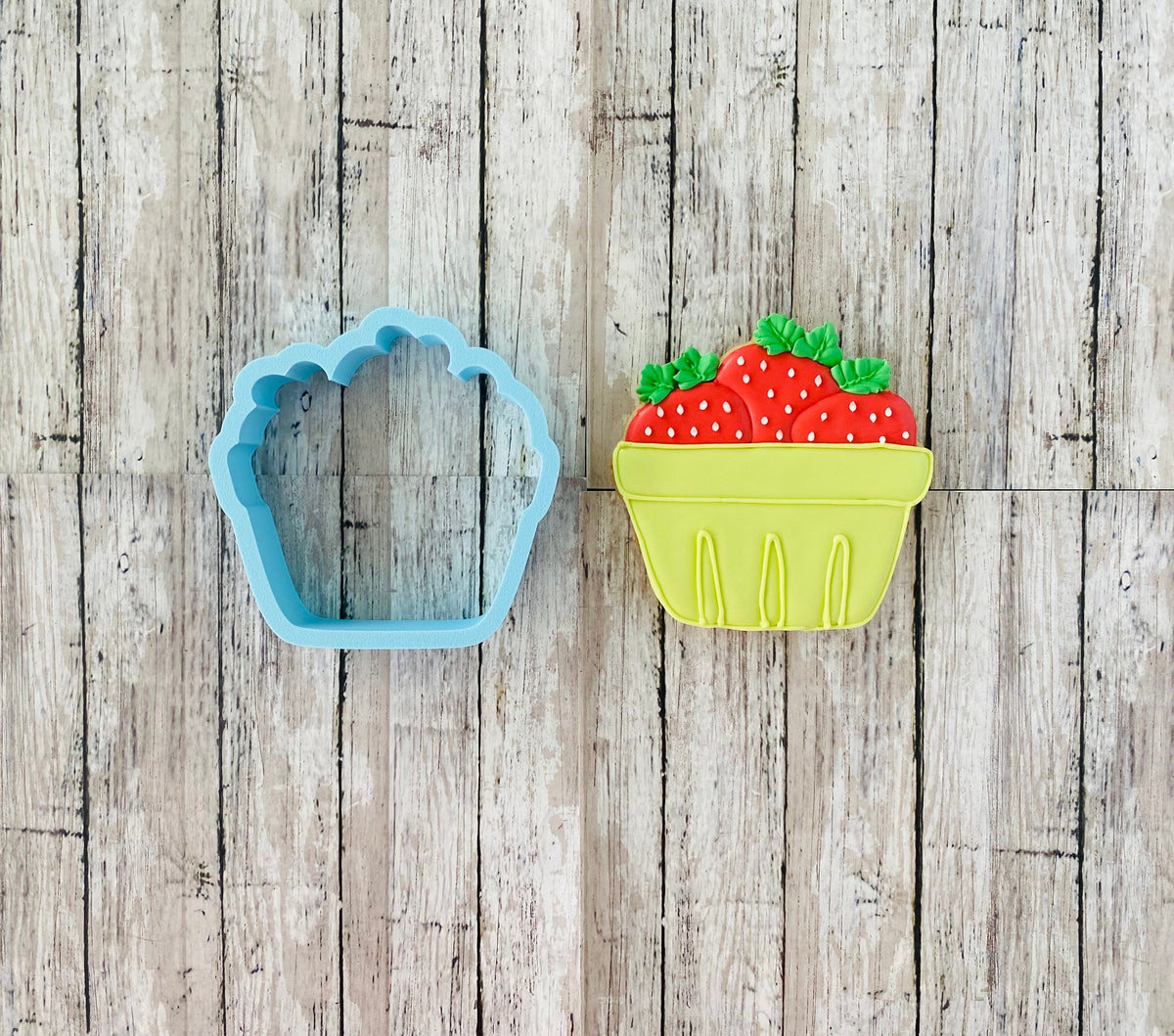 Strawberry Basket Cookie Cutter,  fruit cutter, garden cutter, berry cutter, food cutter