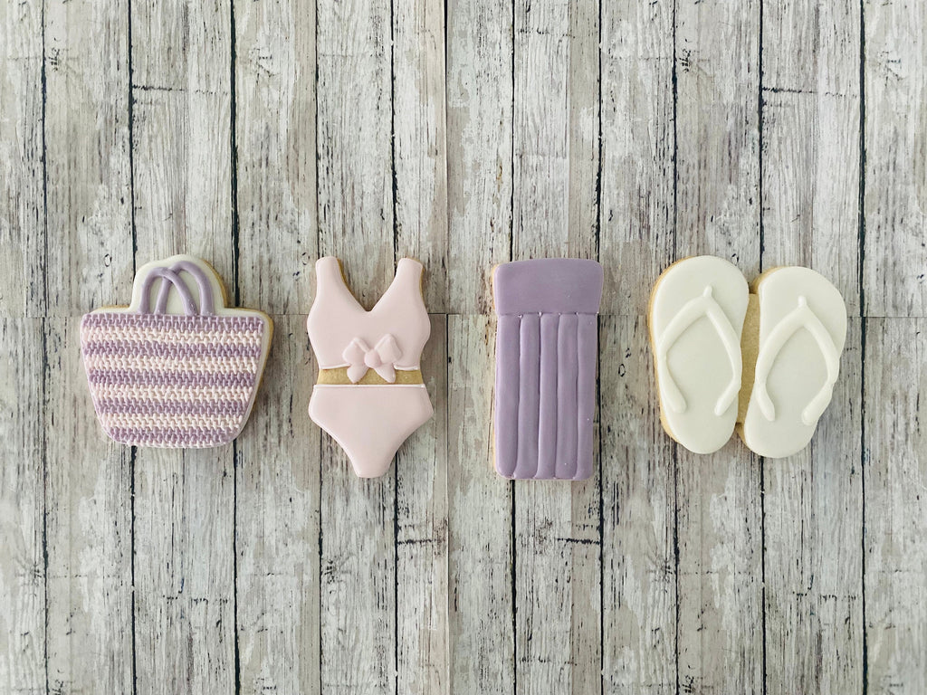 Pool Cookie Cutter Set, summer cutter, swim suit cutter, bathing suit cuttet, bikini cutter, beach bag cutter, float cutter, flip flop cutte