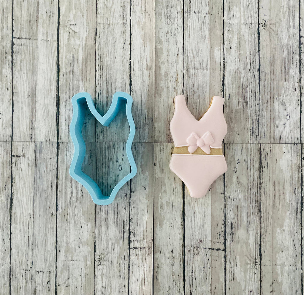 Swimsuit 2 Cookie Cutter, summer cutter, clothes cutter, pool cutter, girl cutter, party cutter