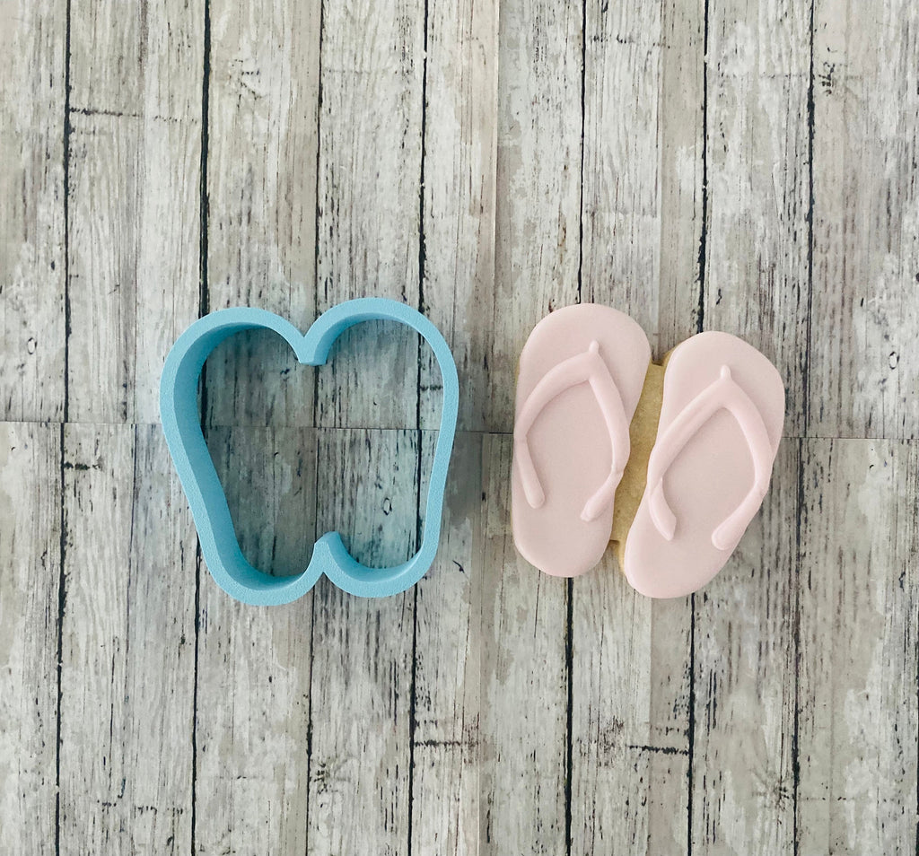 Flip Flops Cookie Cutter, summer cutter, swim cutter, shoe cutter, sandals cutter