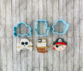 Pirate Cookie Cutter Set, pirate cutter, pirate ship cutter, skull cutter, ocean cutter, sea cutter, boat cutter